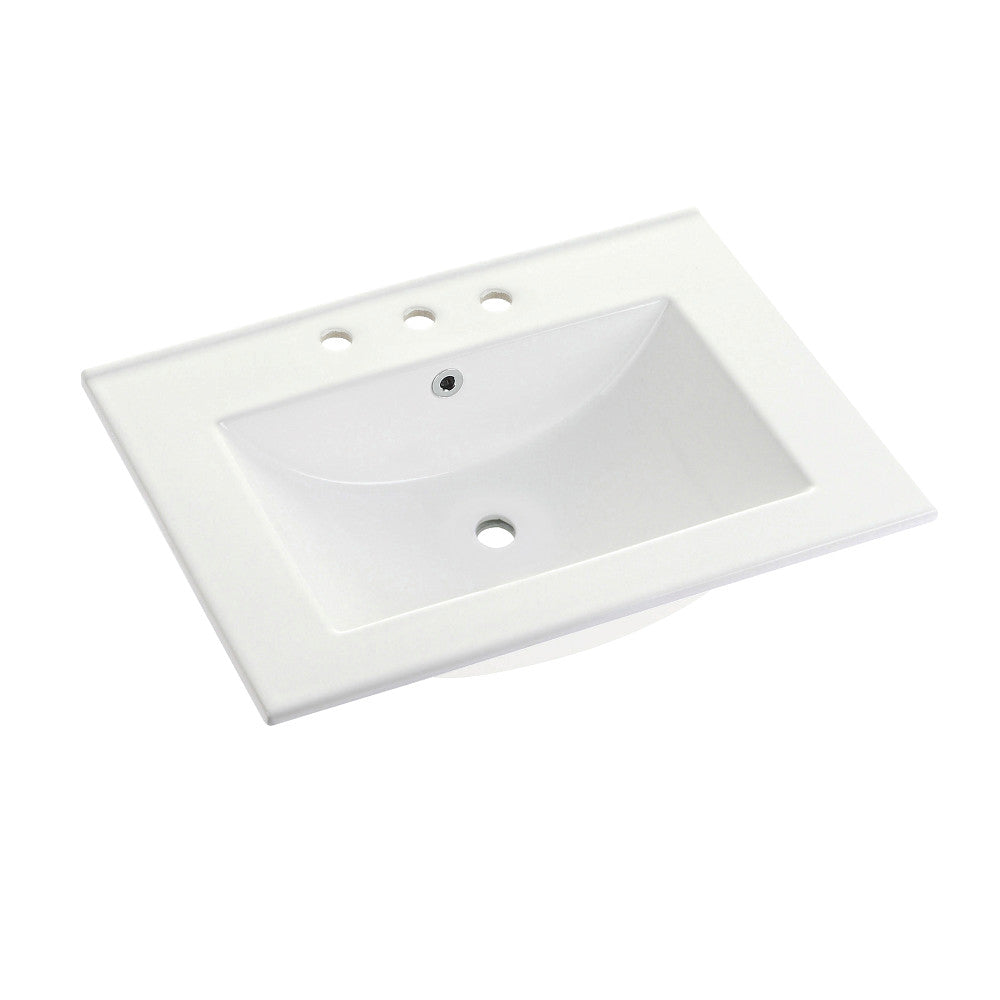 Ultra Modern 24 Inch Vanity Sink Top in White