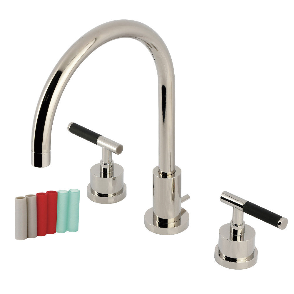 Kaiser Widespread Bathroom Faucet in Polished Nickel