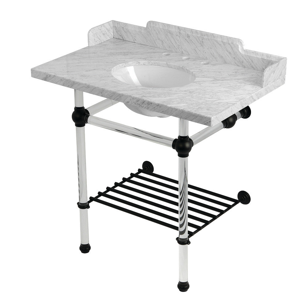 Pemberton 36 Inch Console Sink in Carrara Marble