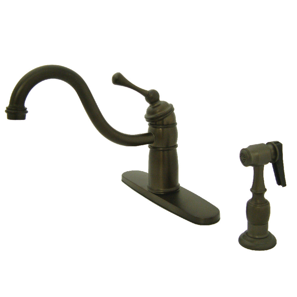 Victorian One Handle Kitchen Faucet in Oil Rubbed Bronze