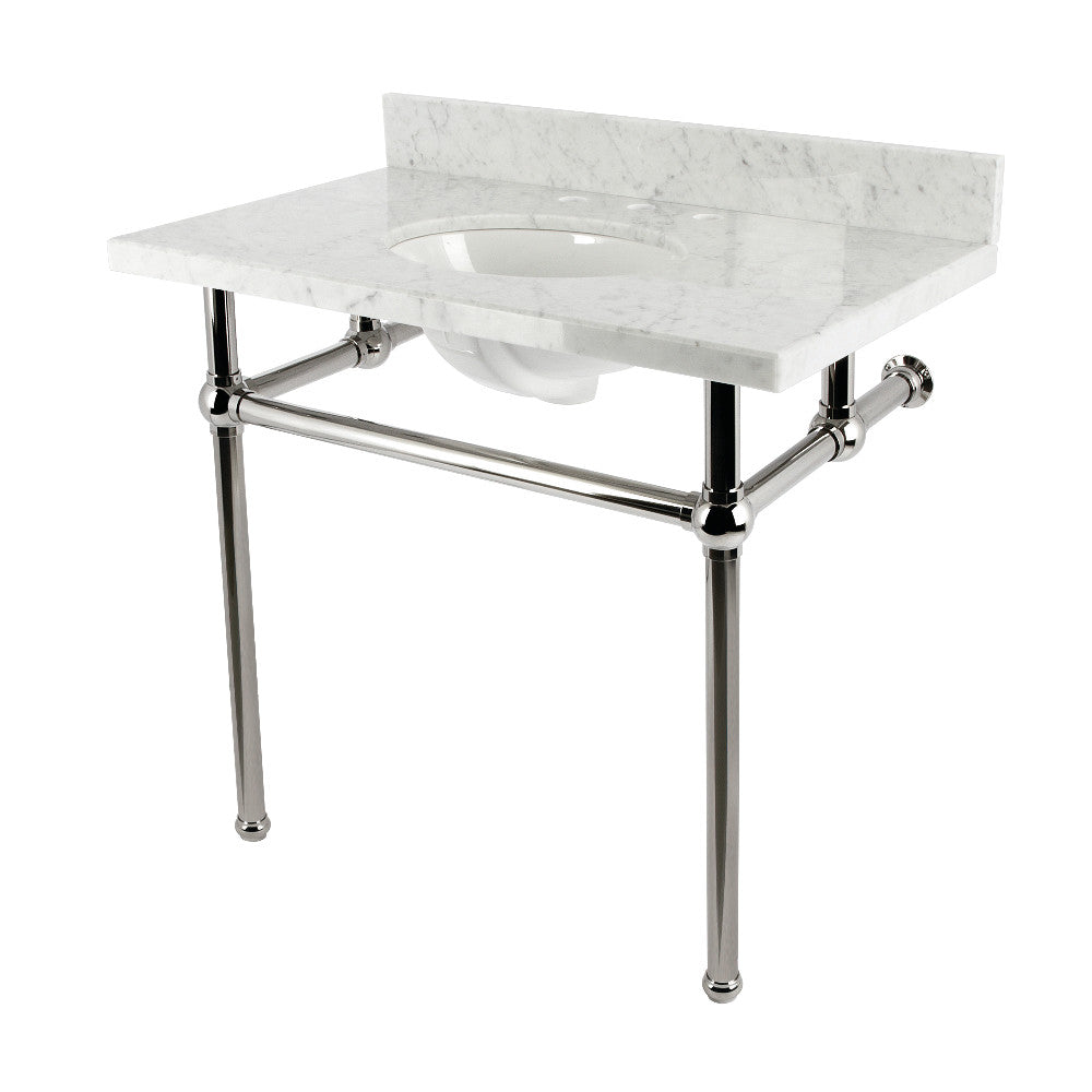 Templeton 36 Inch Console Sink in Carrara Marble