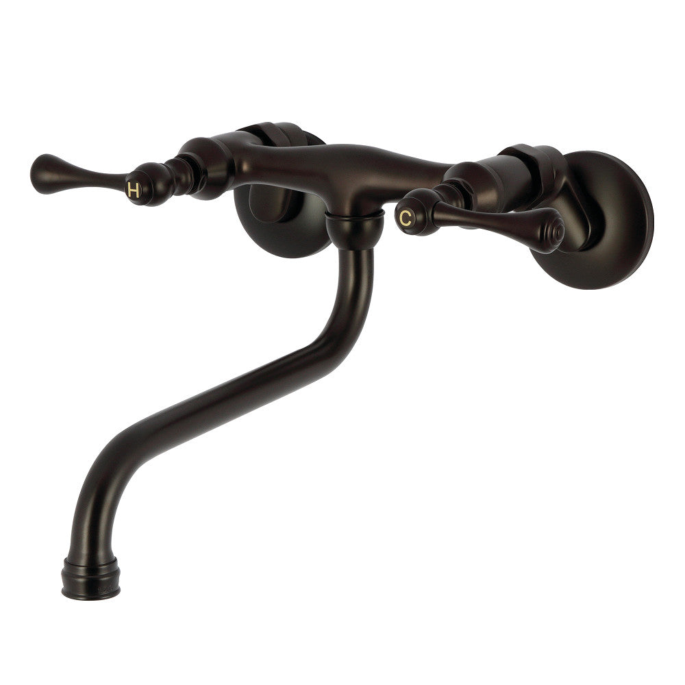 Kingston Wall-Mount Bathroom Faucet in Oil Rubbed Bronze