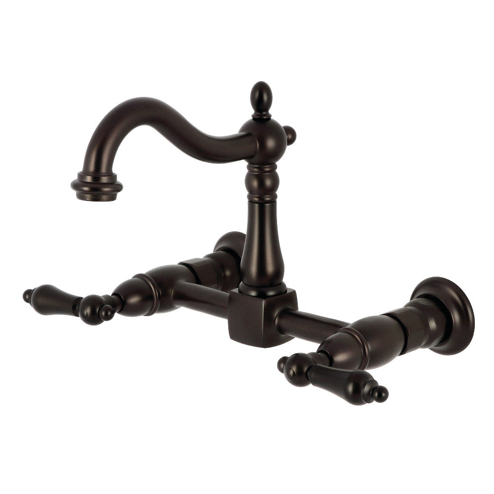 Heritage Wall Mount Kitchen Faucet in Oil Rubbed Bronze