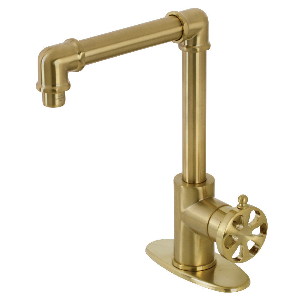 Belknap Single-Hole Bathroom Faucet in Brushed Brass