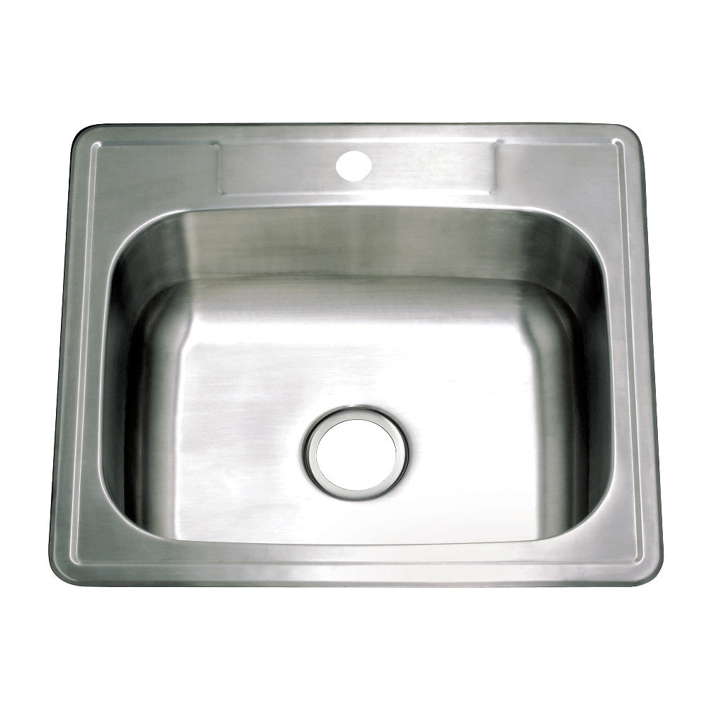 Studio 25 Inch Drop-In Kitchen Sink in Brushed Stainless