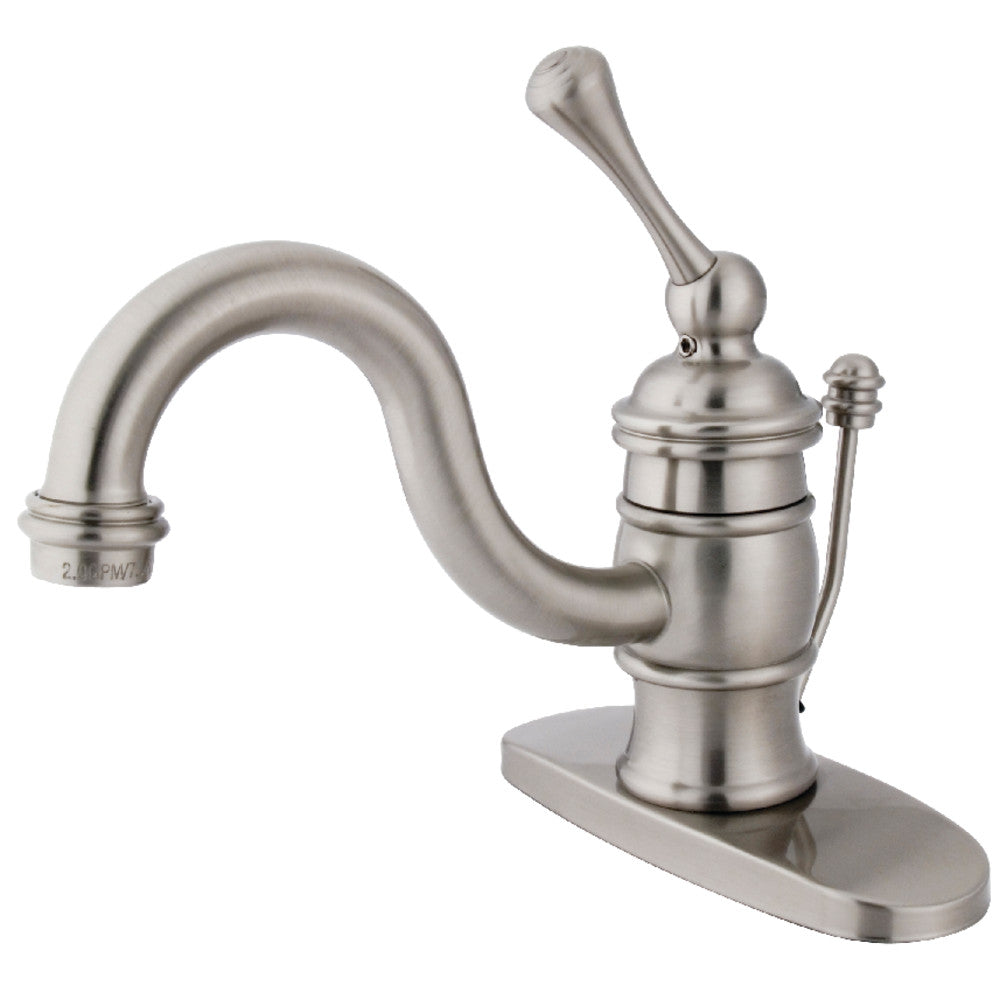 Victorian Single-Hole Bathroom Faucet in Brushed Nickel