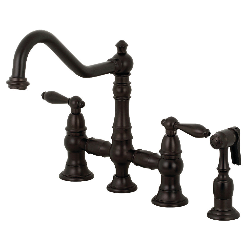 Restoration Bridge Kitchen Faucet in Oil Rubbed Bronze