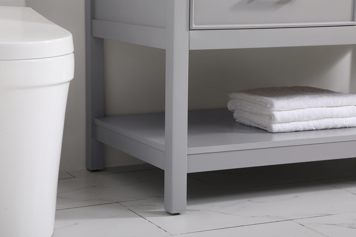 42 inch Single bathroom vanity in gray