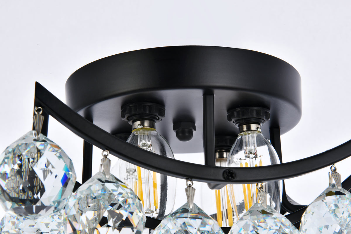 Corona 10 inch black flush mount