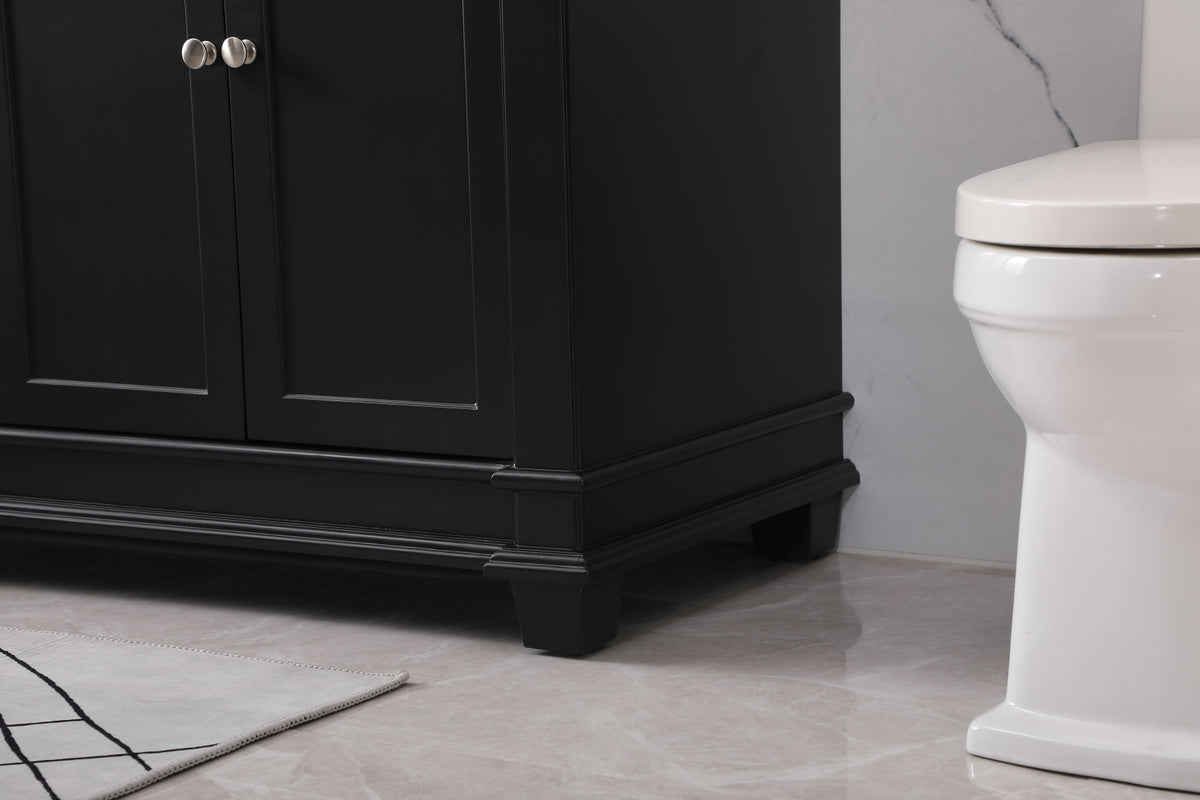 72 inch double bathroom vanity set in black