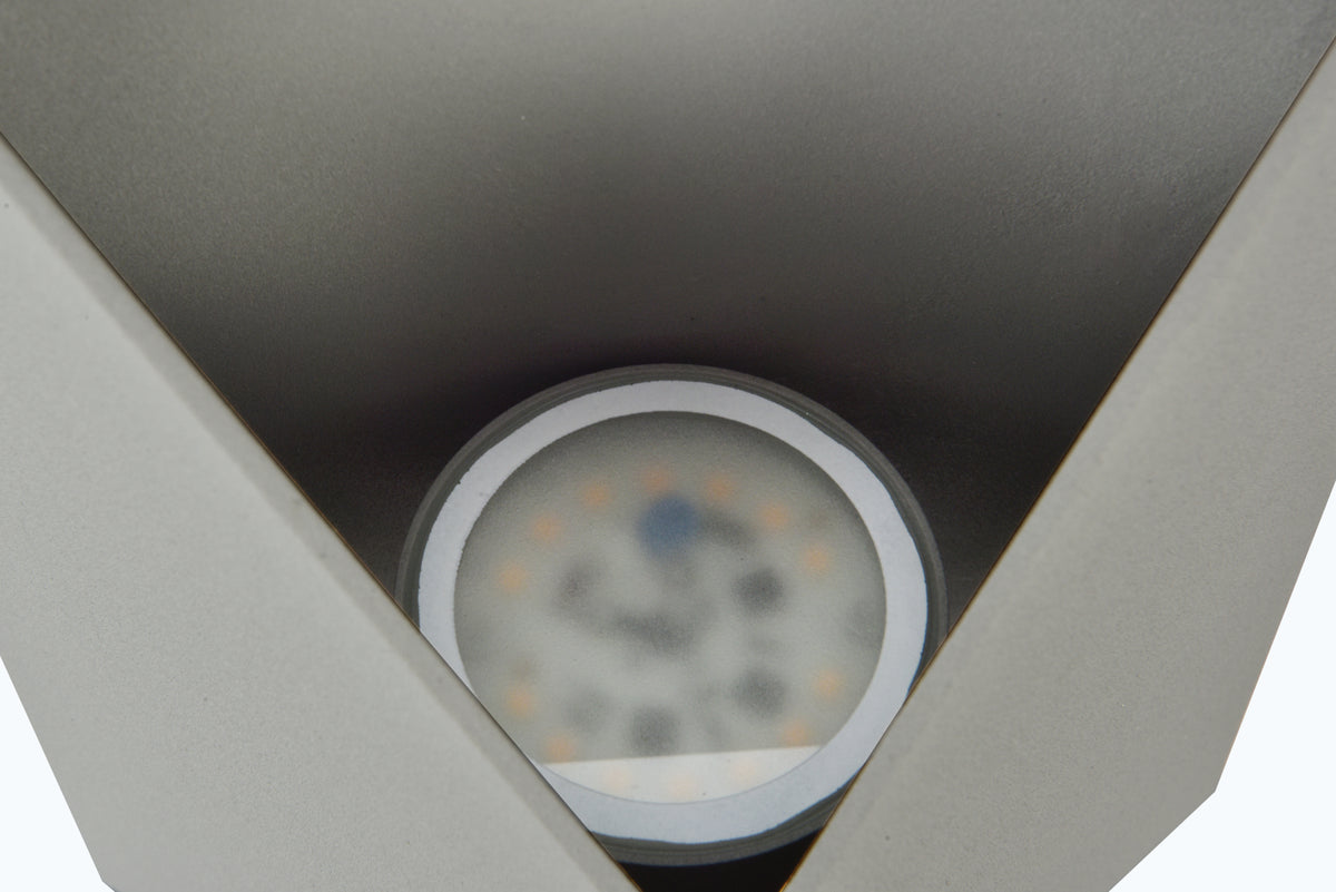 Raine Integrated LED wall sconce in silver