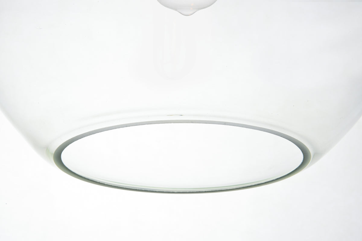 Baxter 3 Lights Chrome Pendant With Clear Glass