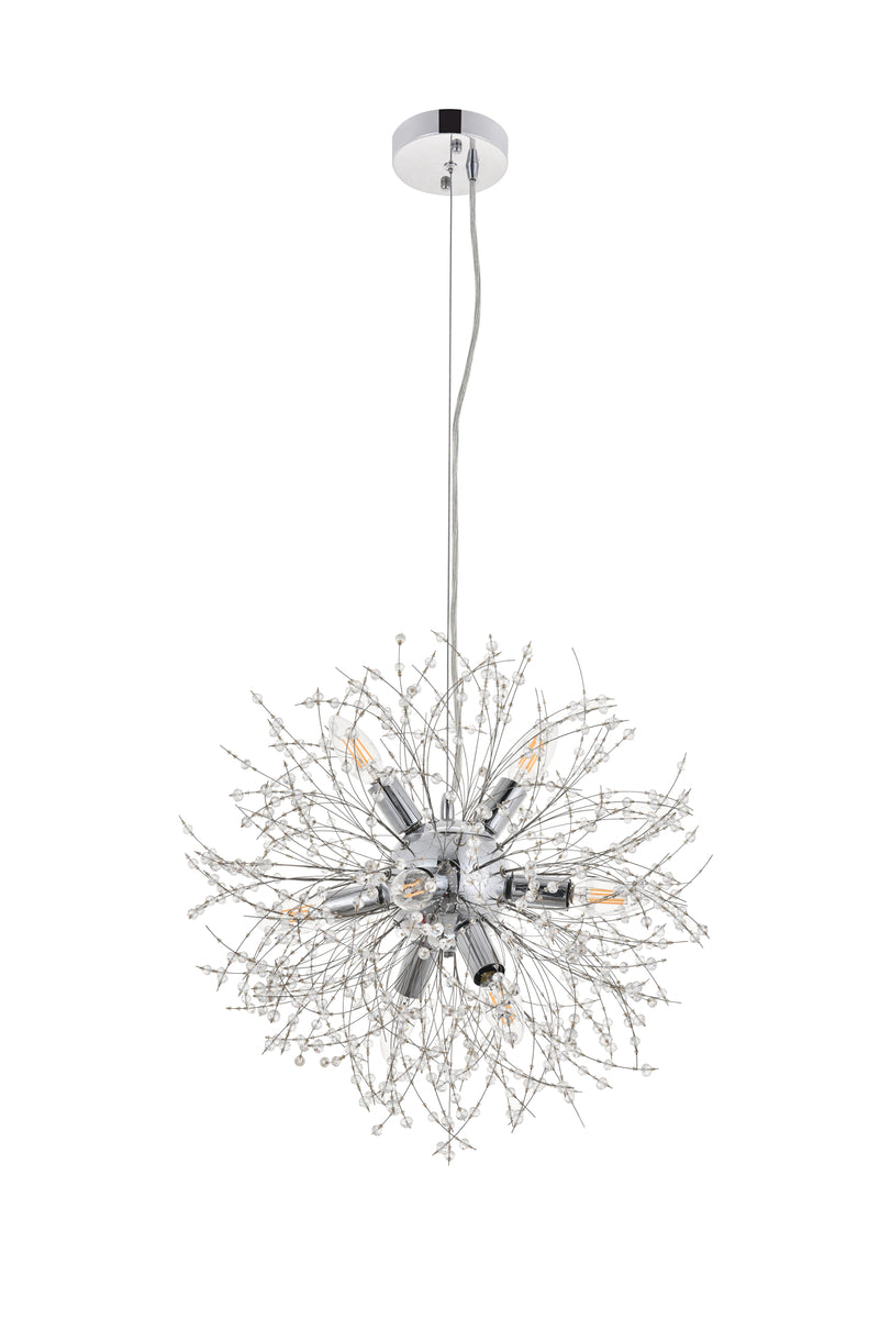 Flores 8 light Chrome Pendant