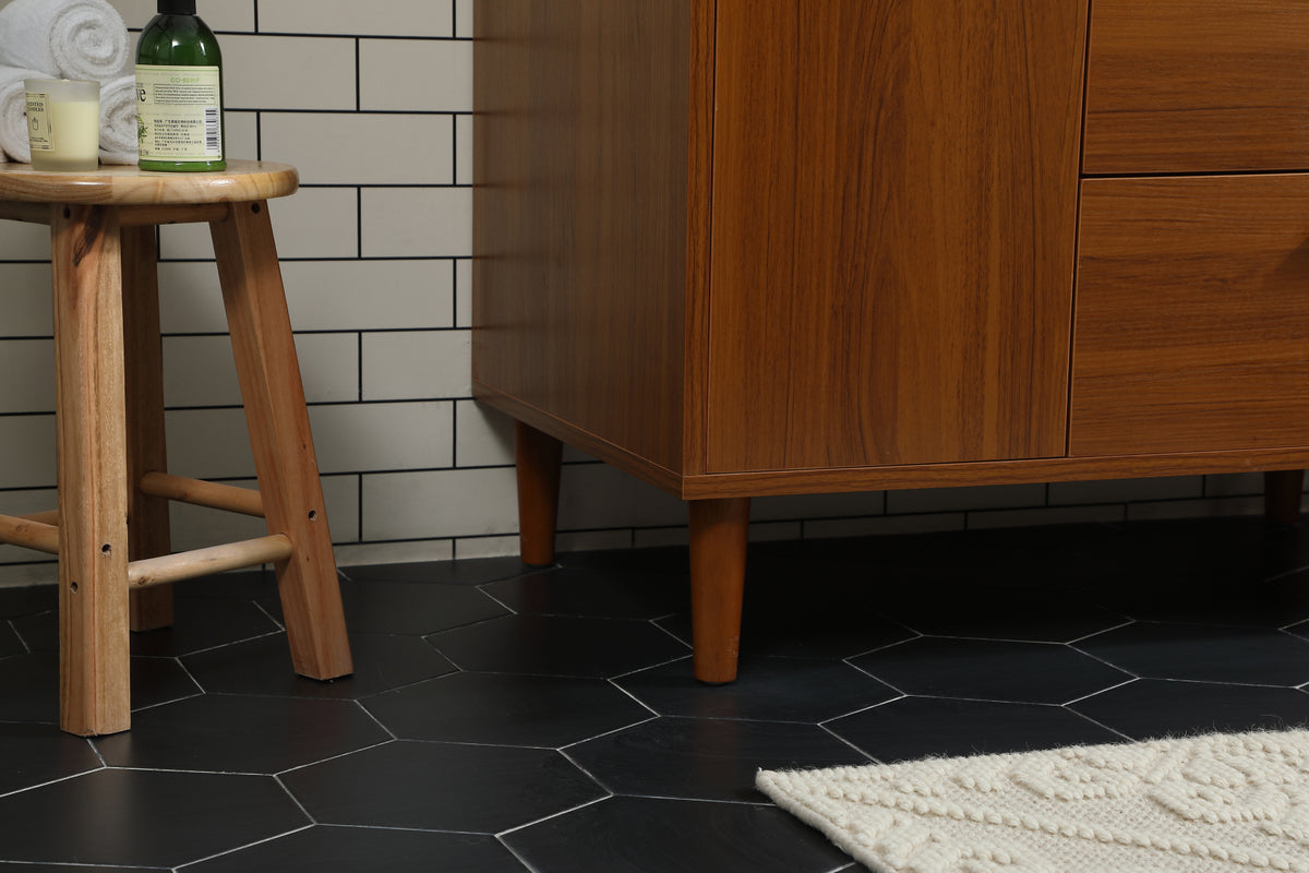 36 inch bathroom vanity in Teak