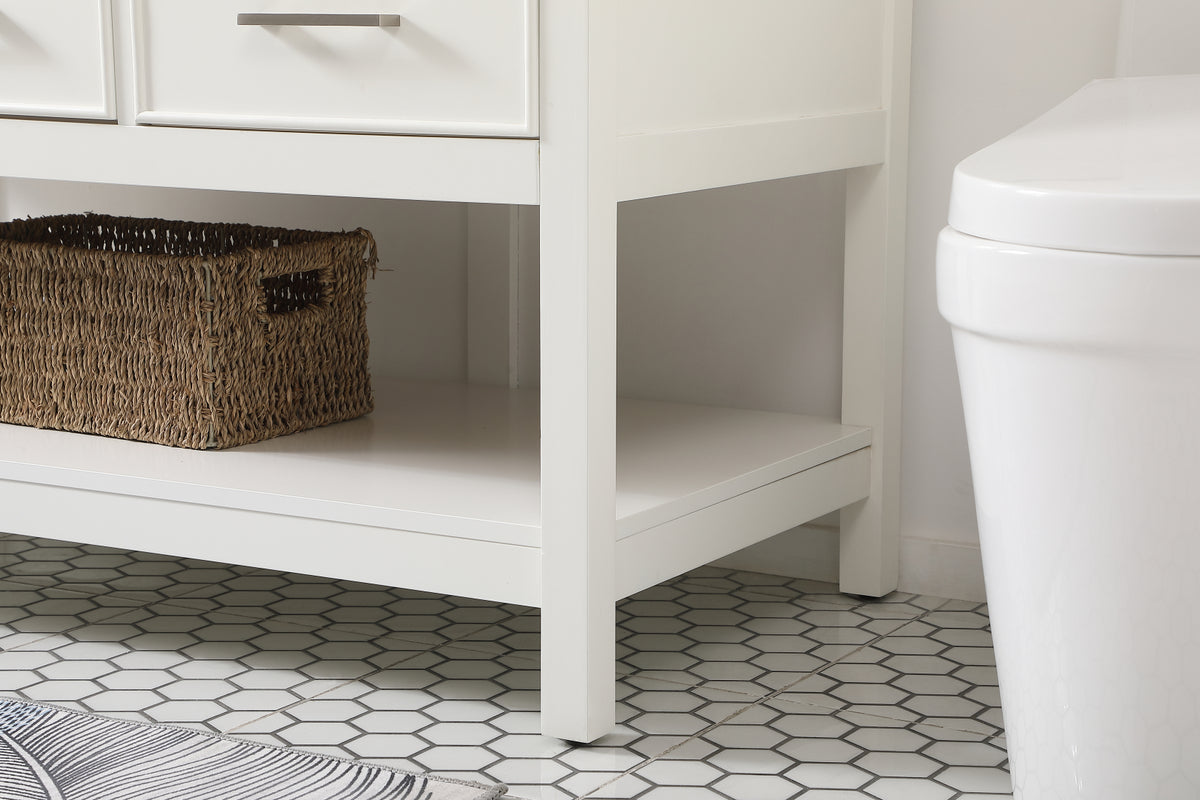 48 inch Single bathroom vanity in white