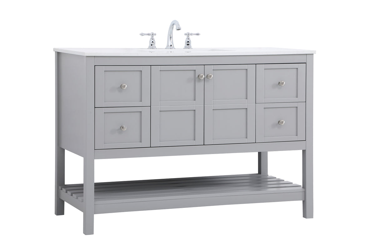 48 inch Single Bathroom Vanity in Gray