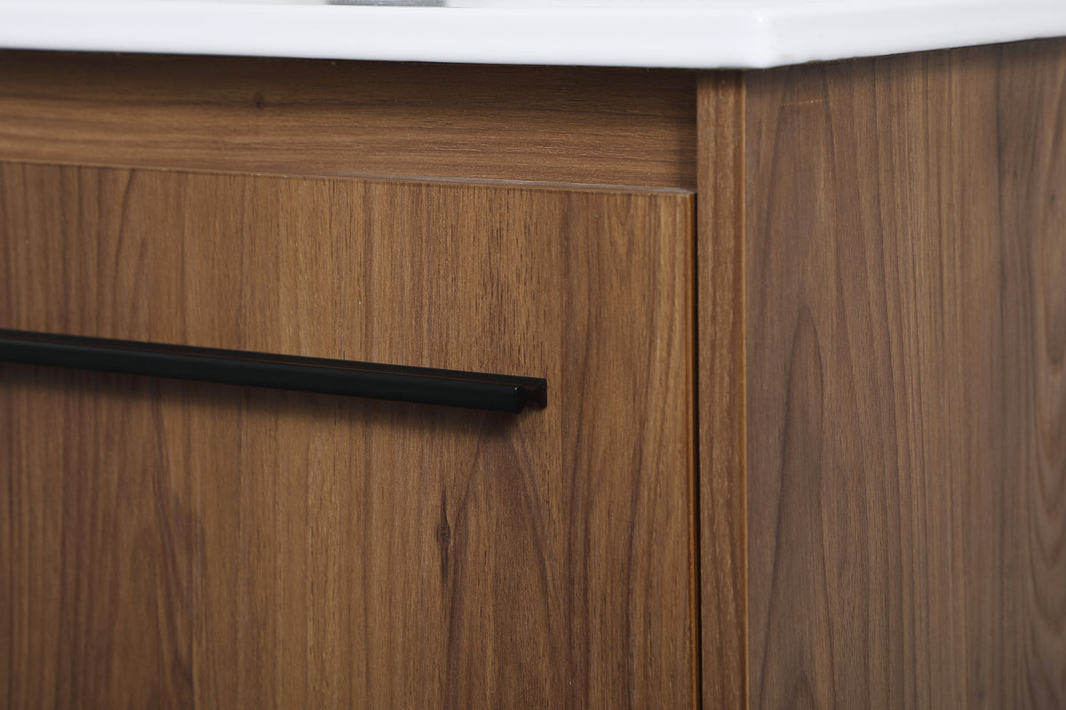 36 inch Single Bathroom Vanity in Walnut Brown