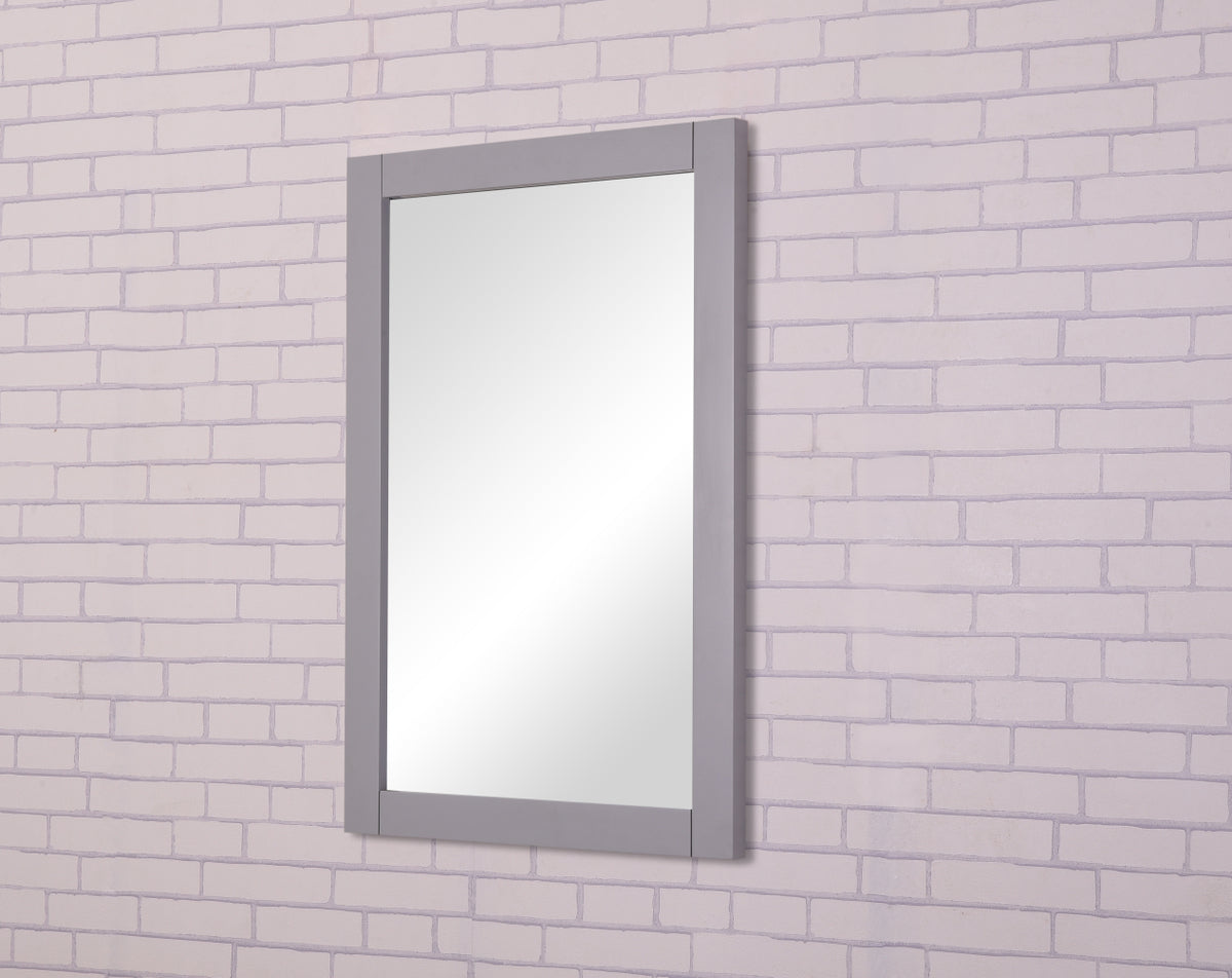 Saturn 22 In. Contemporary Mirror In Light Grey