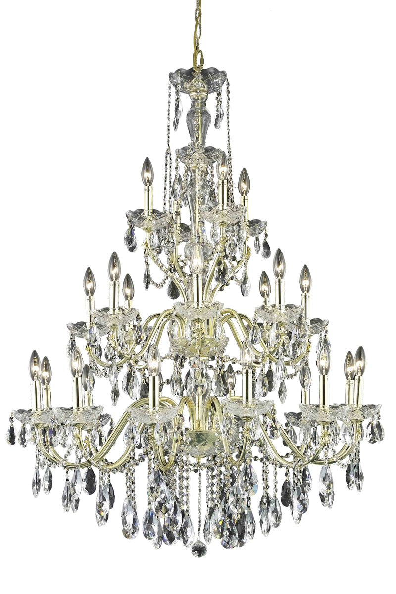 St. Francis 24 light Gold Chandelier Clear Royal Cut Crystal