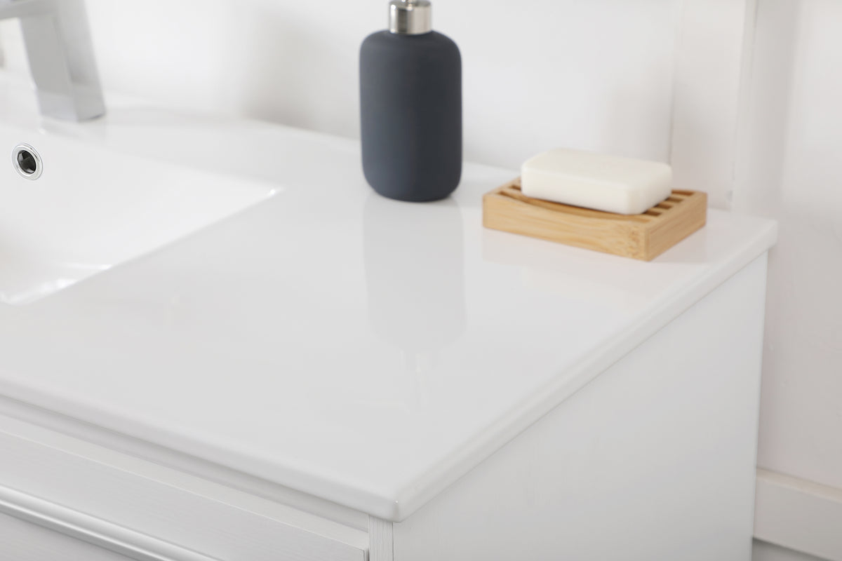 48 inch Single Bathroom Floating Vanity in White