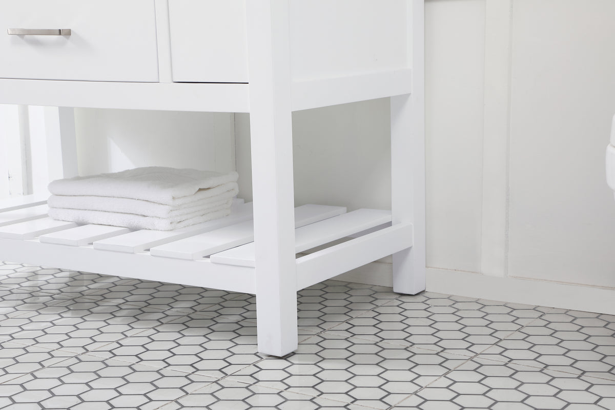 42 inch Single bathroom vanity in white