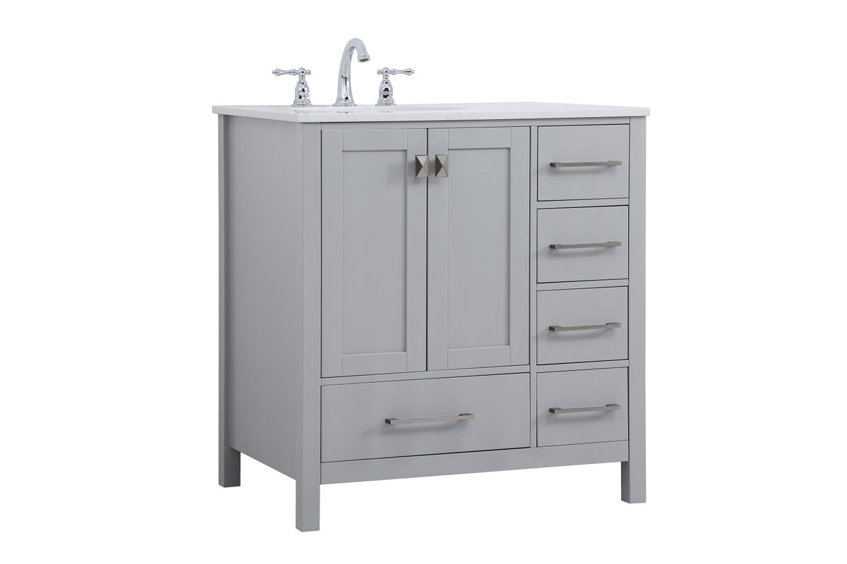 32 inch Single Bathroom Vanity in Gray