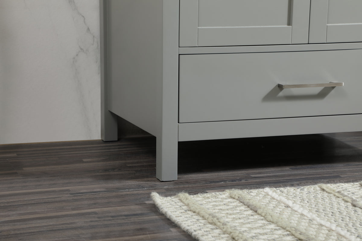 30 inch Single bathroom vanity in grey with backsplash
