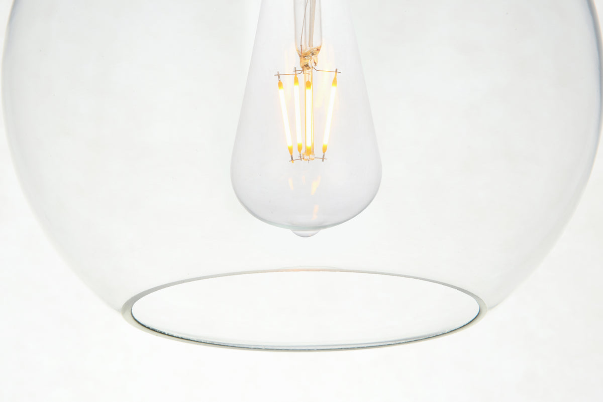 Baxter 1 Light Chrome Pendant With Clear Glass