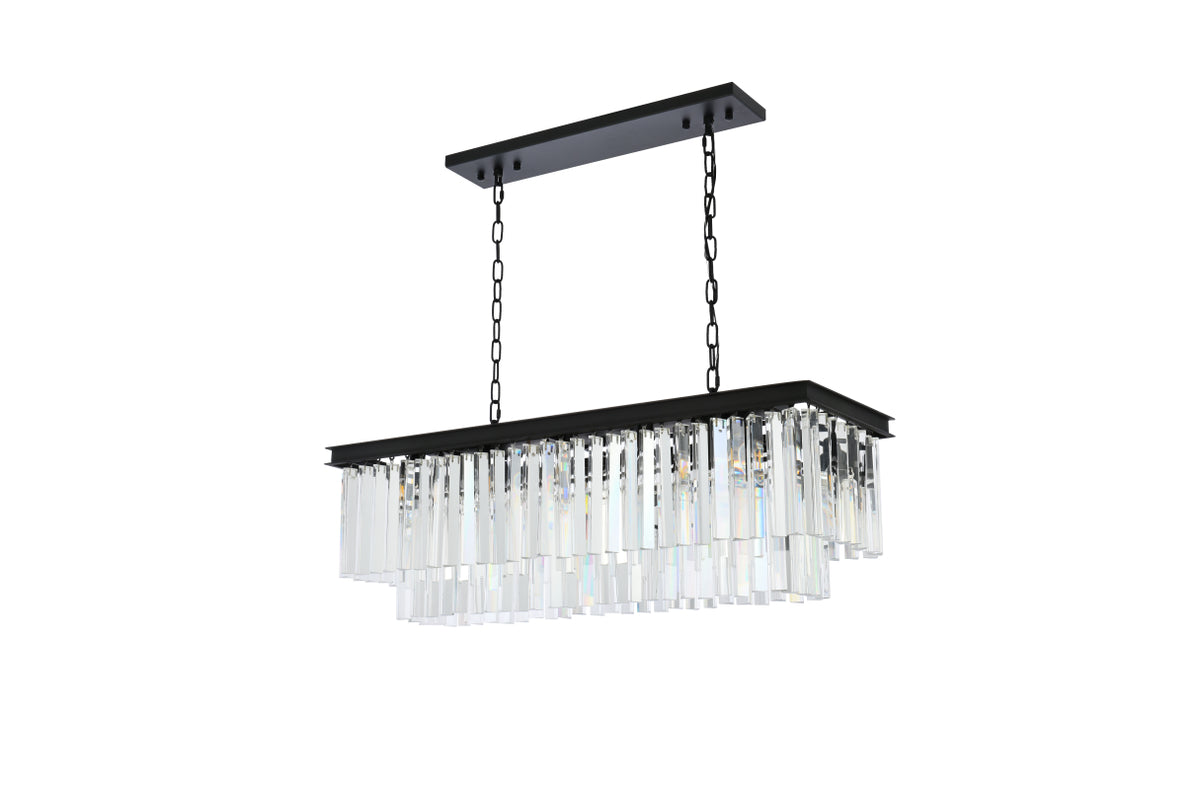 Sydney 12 light Matte Black Chandelier Clear Royal Cut Crystal