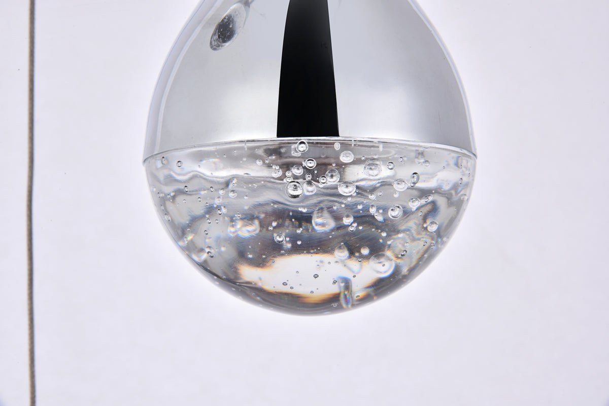 Amherst Collection LED 3-light chandelier 12in x 9in chrome finish