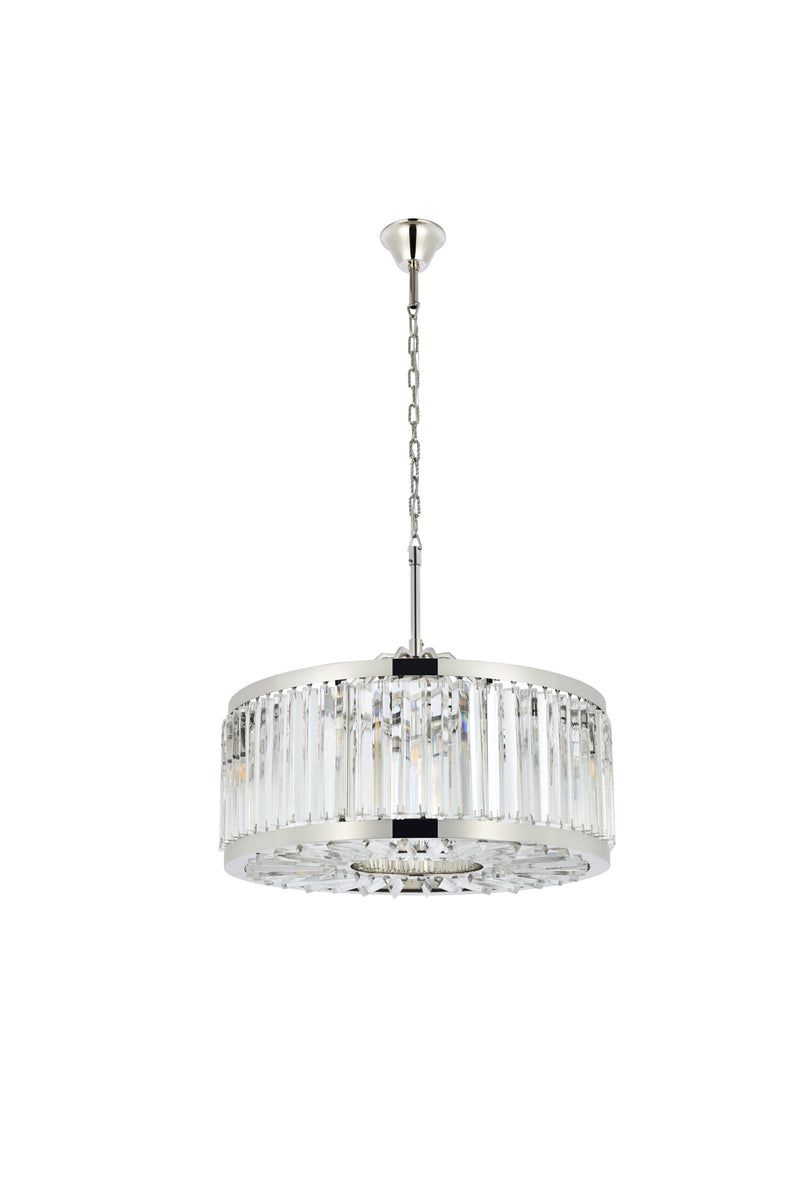 Chelsea 8 light polished nickel Chandelier Clear Royal Cut Crystal