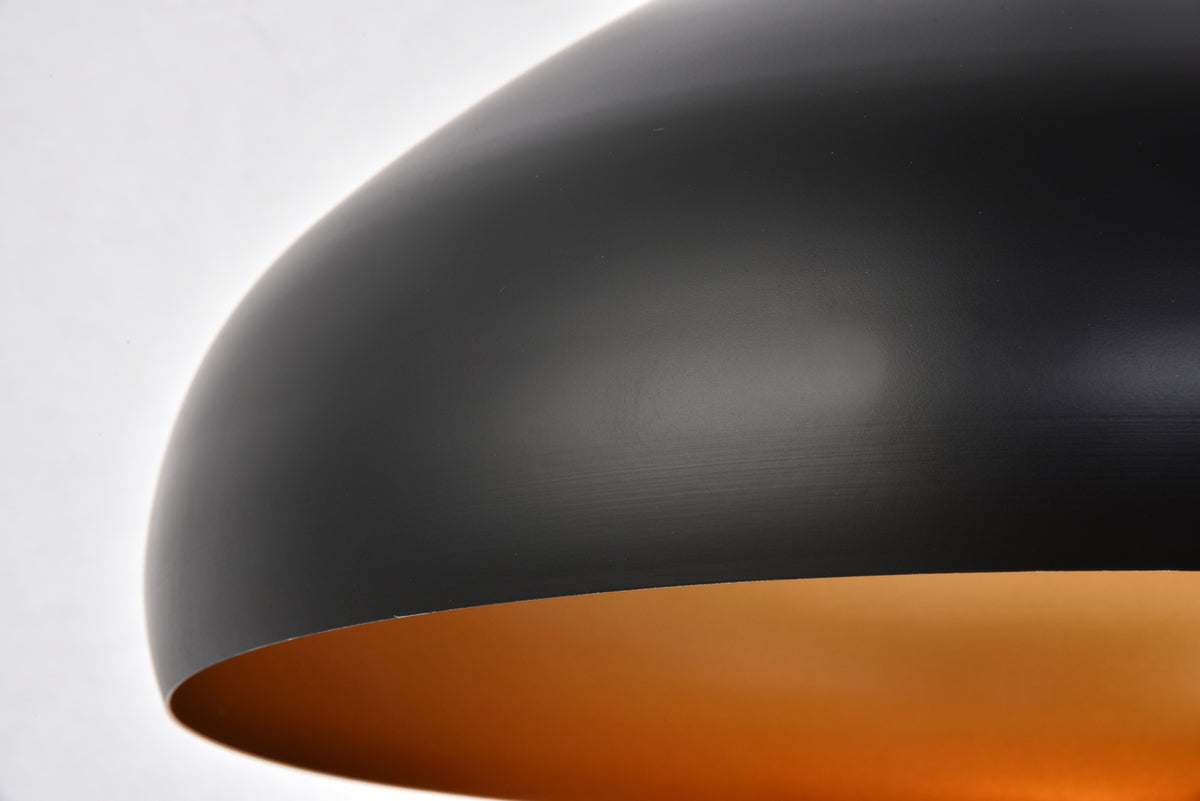 Circa Collection Pendant D16.5in H12in Lt:1 Black Finish