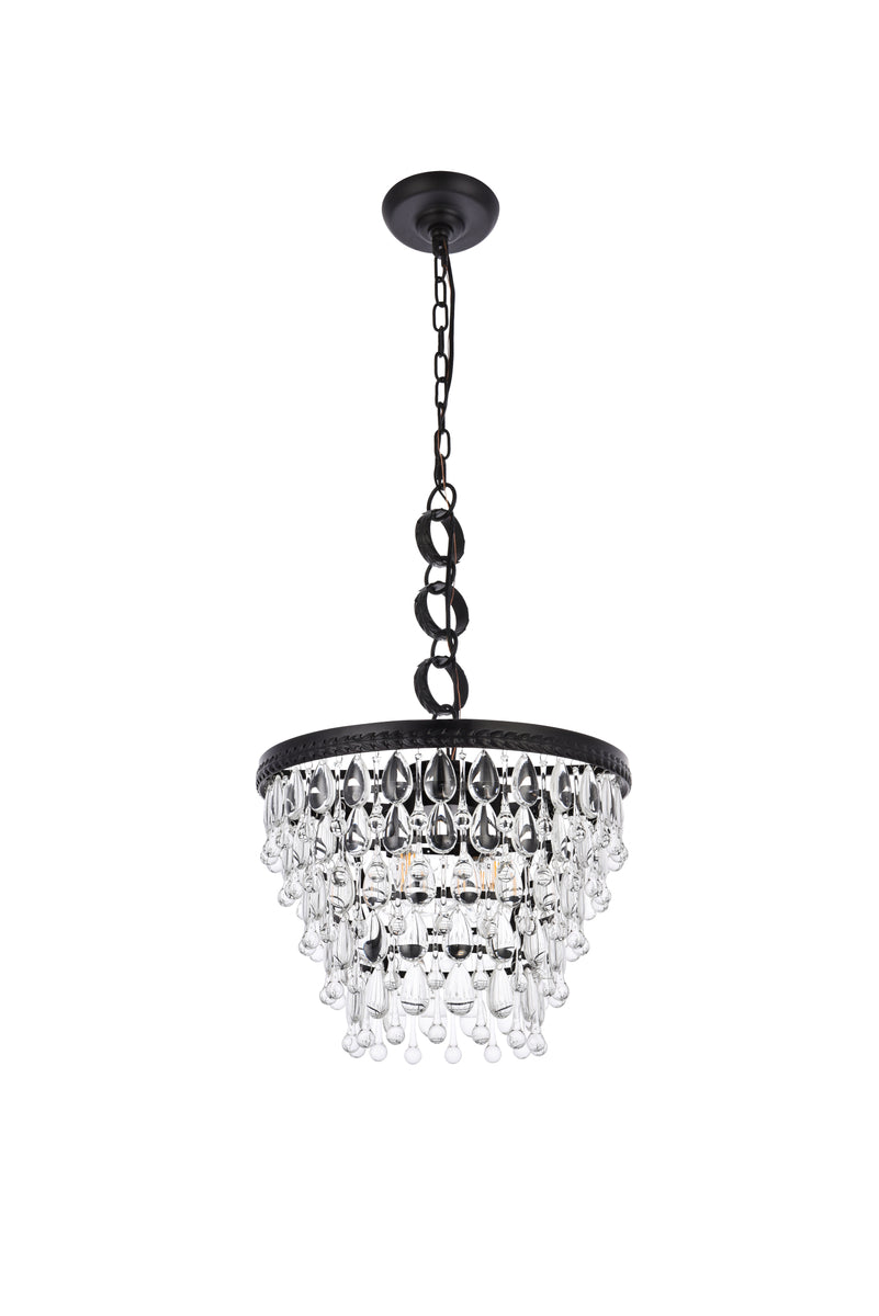 Nordic 4 lights black pendant