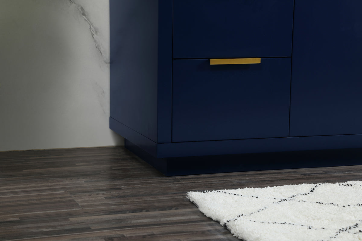 60 inch Single bathroom vanity in blue