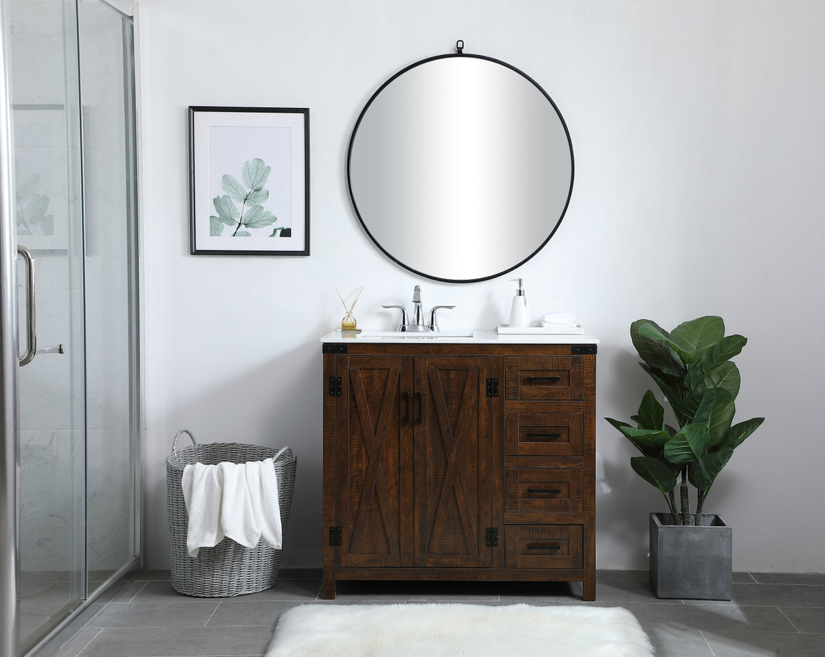 36 inch Single Bathroom Vanity in Espresso