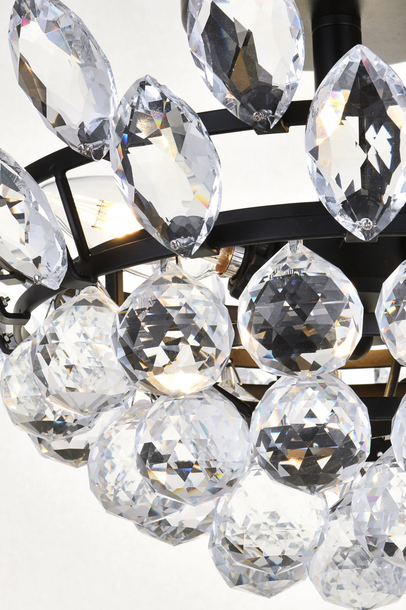 Emilia 14 inch flush mount in black