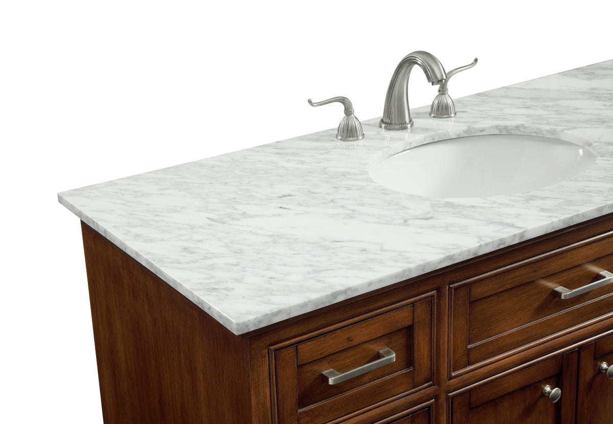 48 In. Single Bathroom Vanity Set In Teak