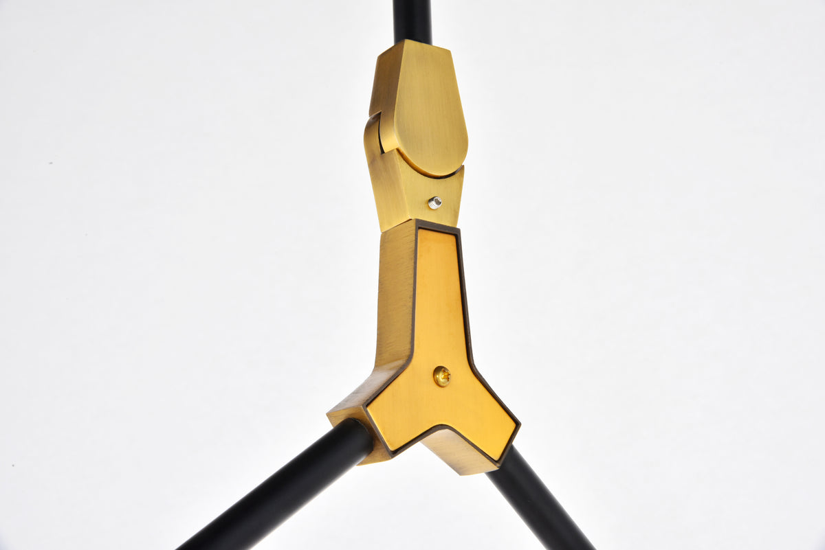 Cavoli 7 light in Light Antique Brass and Flat Black Pendant