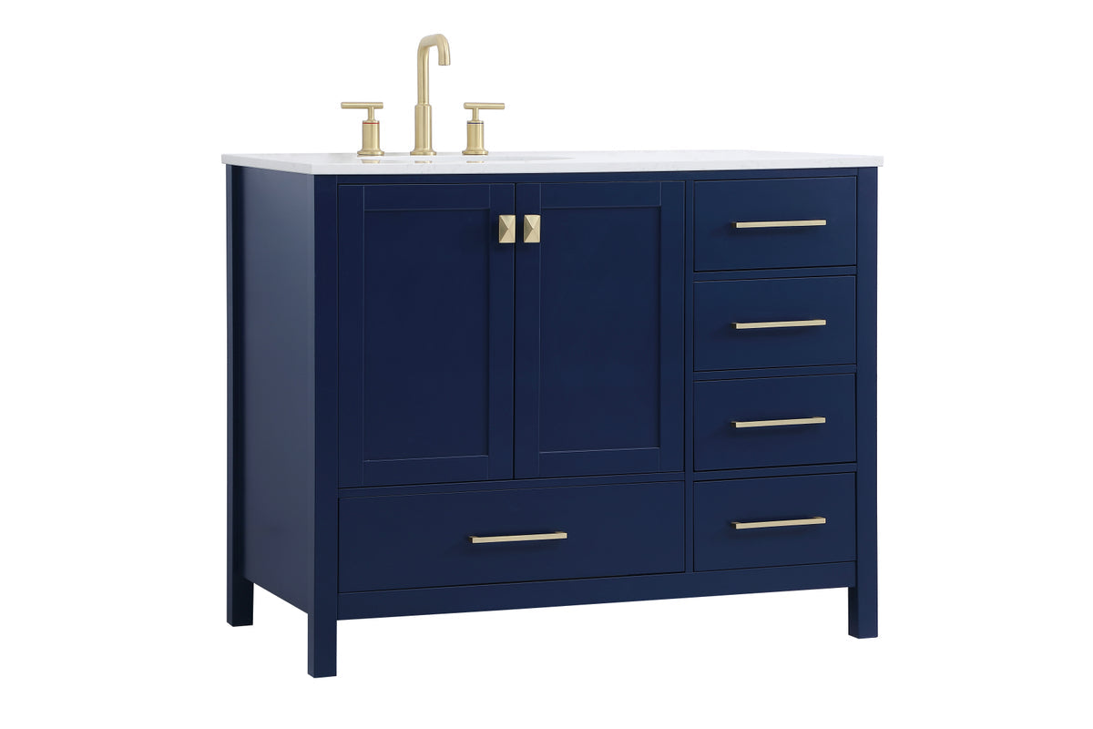 42 inch Single Bathroom Vanity in Blue