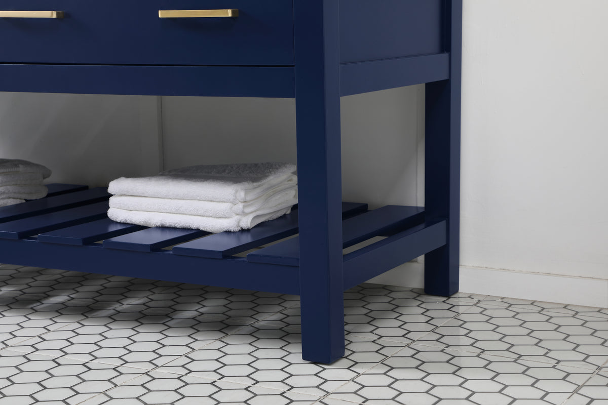 60 inch double bathroom vanity in blue