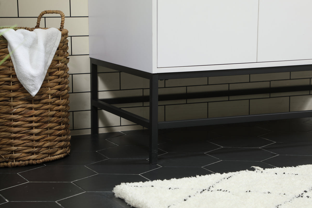 42 inch Single bathroom vanity in white