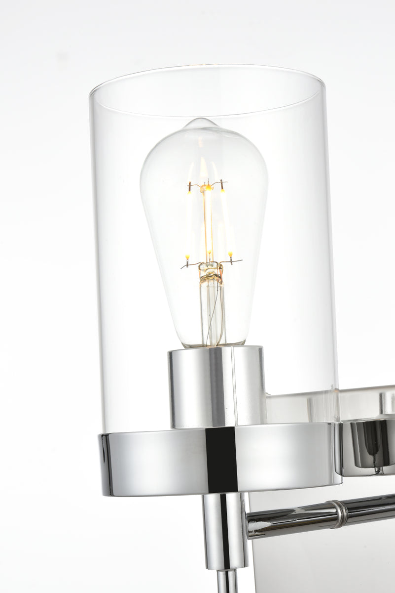 Benny 1 light Chrome and Clear Bath Sconce