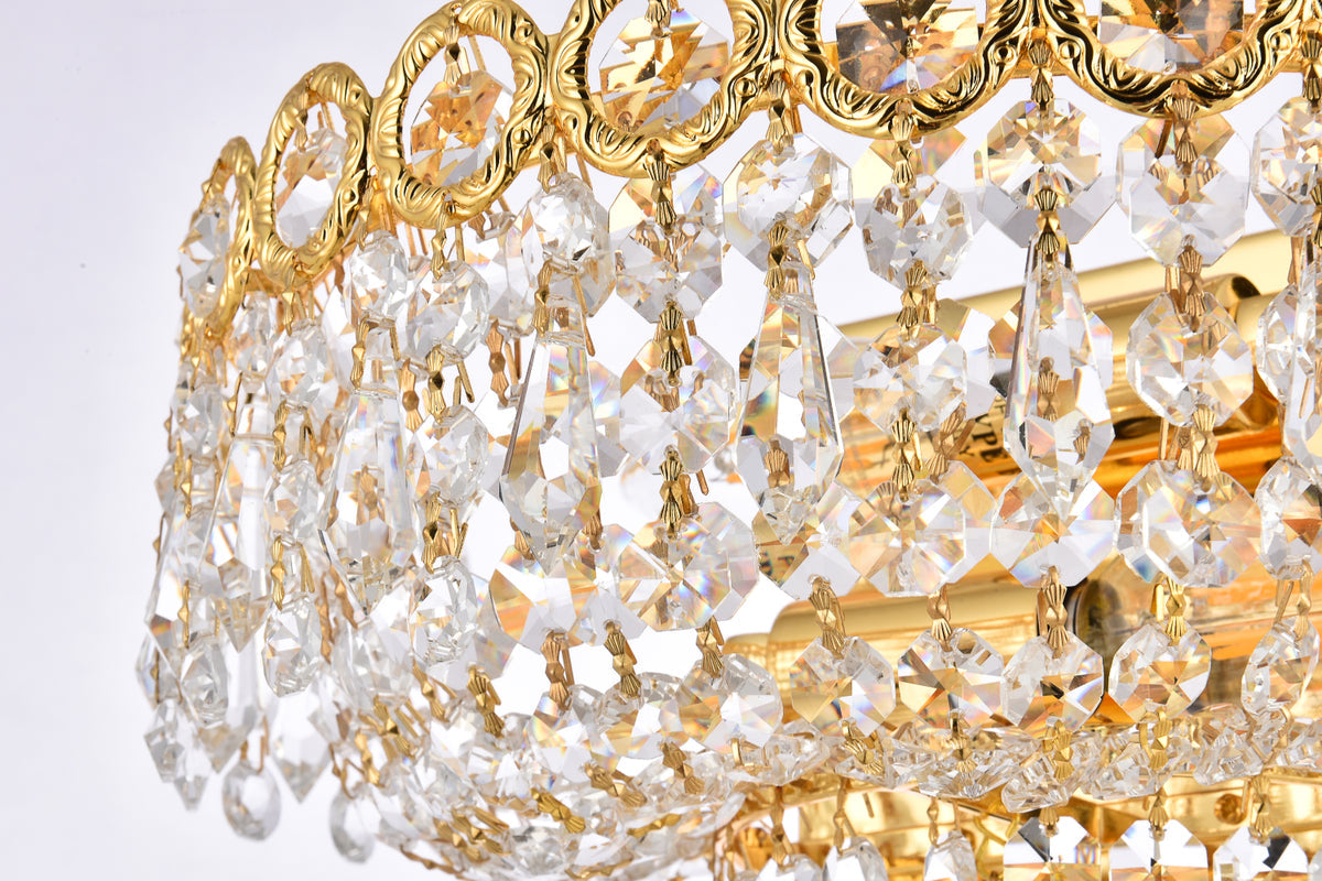 Century 2 light Gold Wall Sconce Clear Royal Cut Crystal