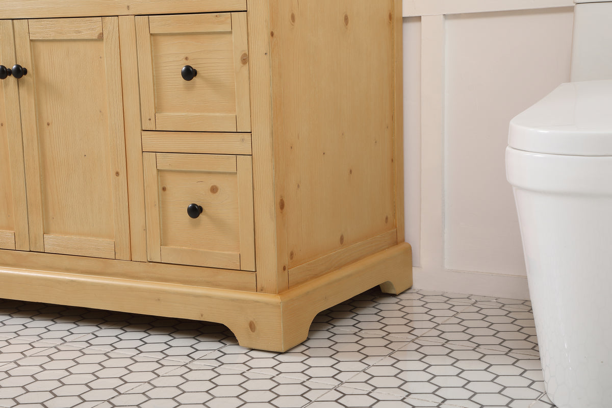 48 inch Single bathroom vanity in natural wood