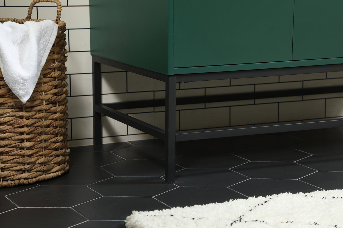 42 inch Single bathroom vanity in green