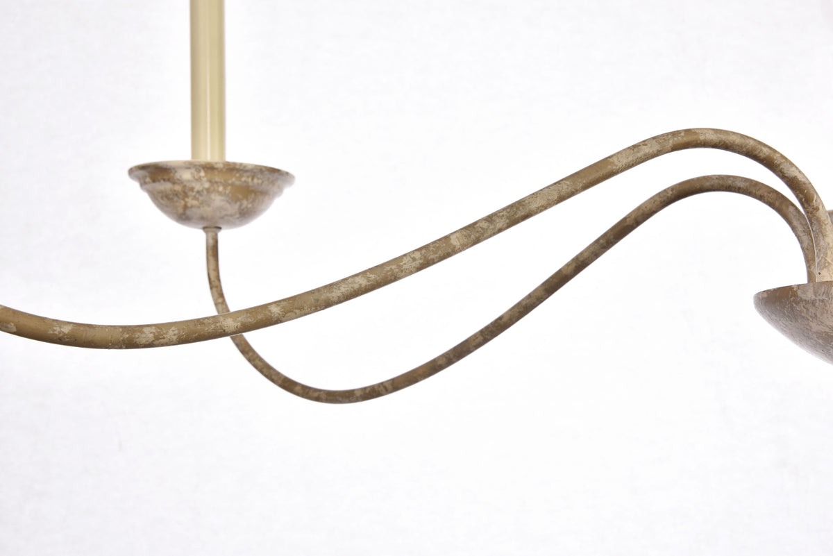 Merritt Collection Chandelier D39.8 H24 Lt:6 Weathered Dove Finish