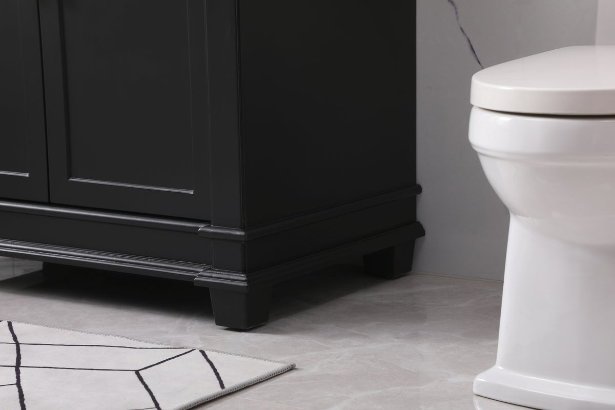 36 inch Single bathroom vanity set in black