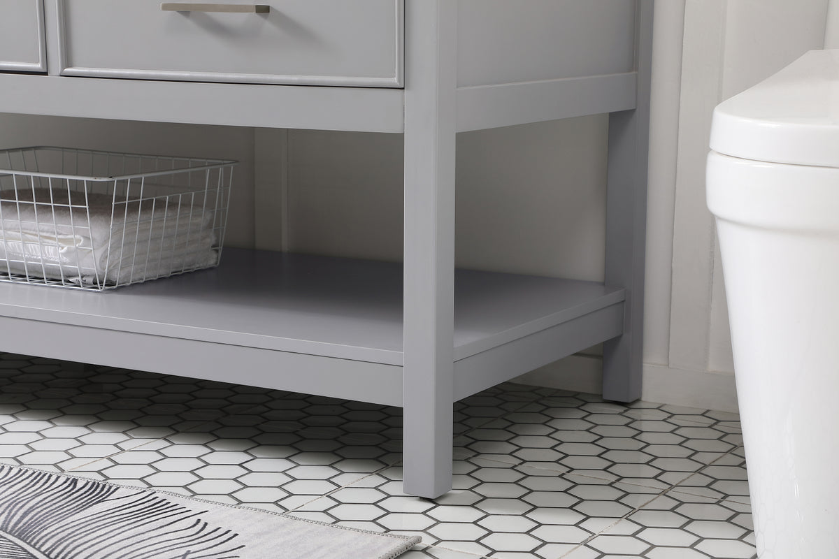 60 inch Single bathroom vanity in gray