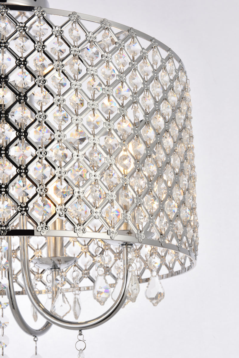 Elise 17 inch flush mount in chrome