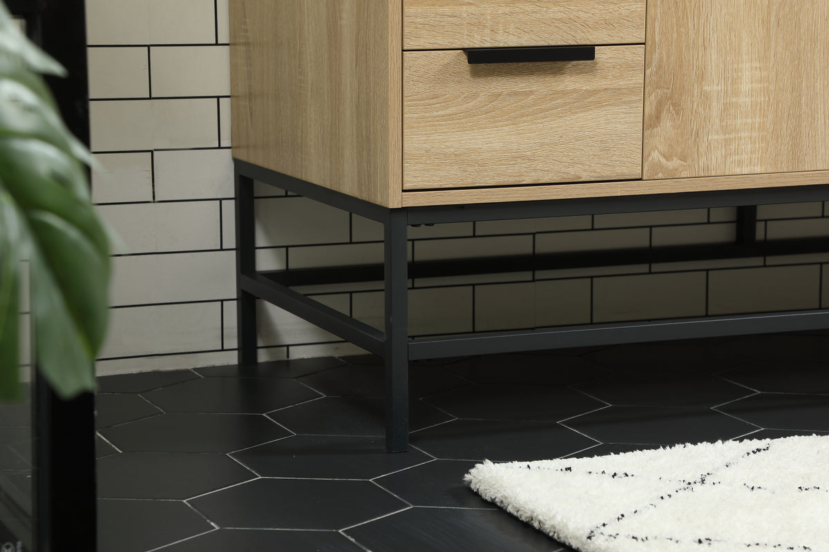 60 inch Single bathroom vanity in mango wood